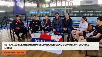 Se realizó el lanzamiento del Panamericano de padel categorías libres