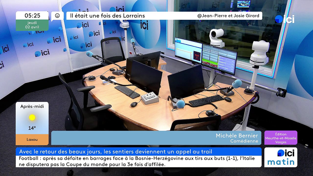 02/04/2026 -  ici matin par Ici Lorraine (Meurthe-et-Moselle et Vosges) en vidéo