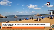 Verano en Misiones: Las altas temperaturas invitan a pasar la tarde en la playa de Costa Sur