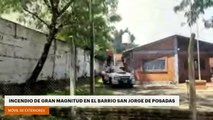 🚔🚨 #AHORA Incendio de gran magnitud en el barrio San Jorge de Posadas