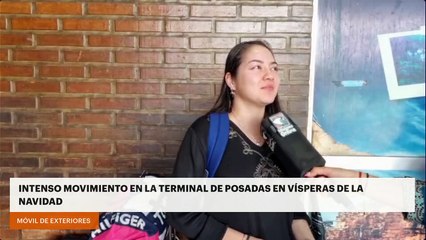 Intenso movimiento en la terminal de Posadas en vísperas de la navidad
