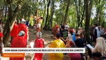 Con gran convocatoria, se realizó el Vía Crucis en Loreto