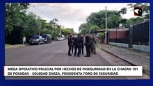 Mega operativo policial por hechos de inseguridad en la Chacra 181 de Posadas