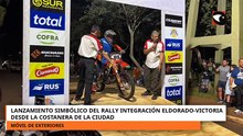 Lanzamiento simbólico del Rally Integración Eldorado-Victoria desde la Costanera de la ciudad