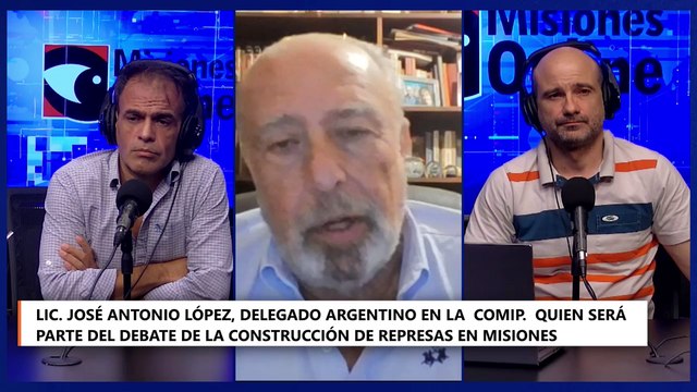 Lic. José Antonio López, delegado argentino en la comip. Quien será parte del debate de la construcción de represas en Misiones