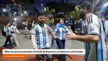 Miles de personas festejan el triunfo de Argentina en Costanera de Posadas