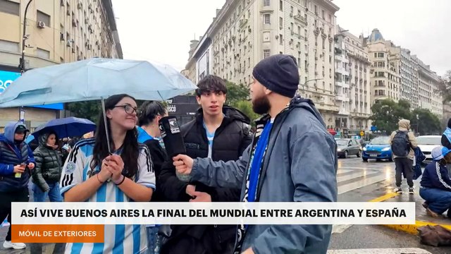 Así vive Buenos Aires la final del Mundial entre Argentina y España