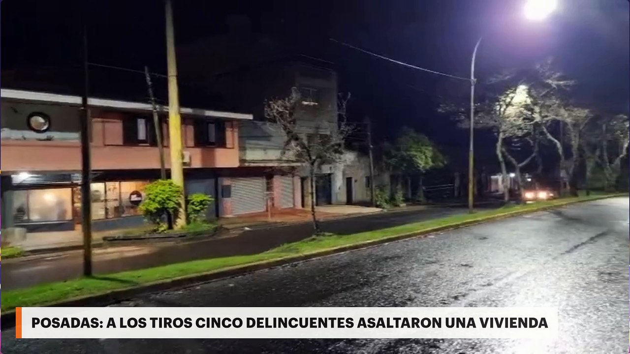 A los tiros cinco delincuentes asaltaron una vivienda en Posadas