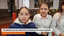 Celebran el día del maestro en varias escuelas de Misiones