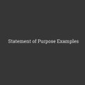 Statement of Purpose Examples