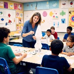 Teaching by making something out of paper