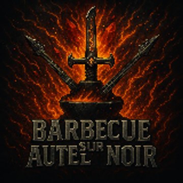 Barbecue sur autel noir