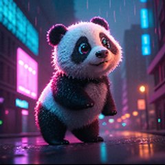 The cute panda