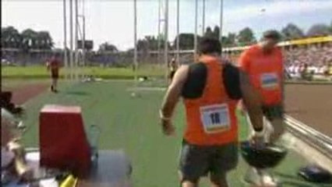 Athlé lancer poids Reese Hoffa 21m59 Hengelo 2009