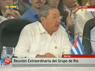 Discurso Presidente Raul Castro Reunion Grupo de Rio