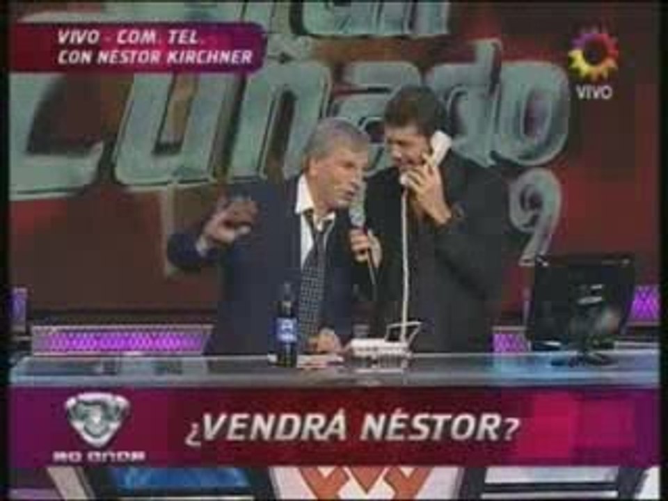 Kirchner habló por teléfono con Tinelli