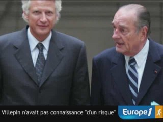 Karachi : Villepin n’avait "pas connaissance d'un risque"