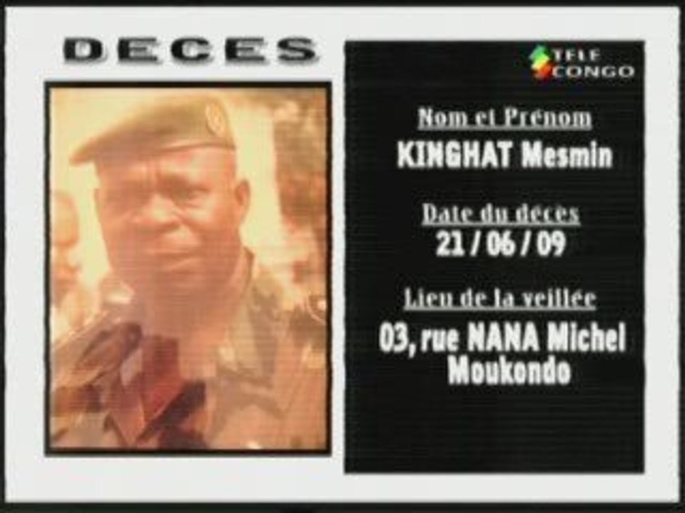 Communiqués nécrologiques du 24-06-09