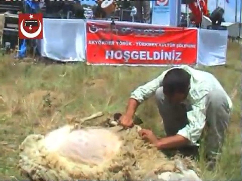 Teke Zortlaması Burdur Folklor Ekibi-koyun kırkımı