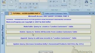 Access Queries To Make Tables, Update Append Delete Records