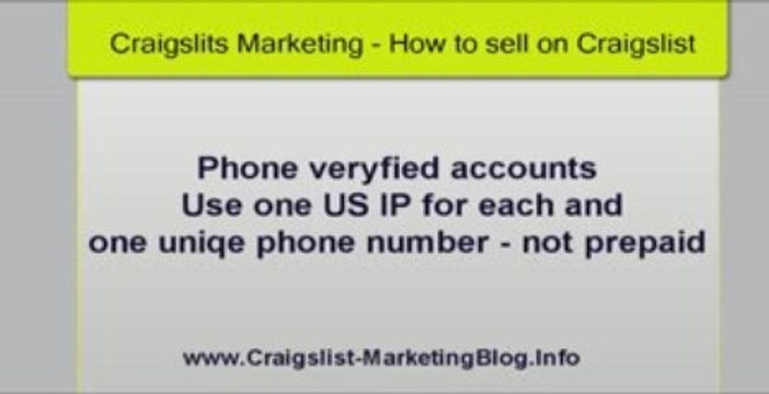 Phone Verified Accounts Changing IP techniques * Craigslist