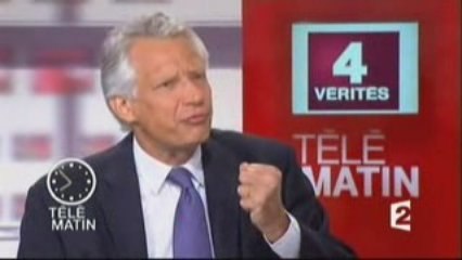 Villepin 29 juin 2009 France2 4 Vérités