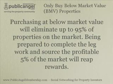 Only Buy Below Market Value (BMV) Properties