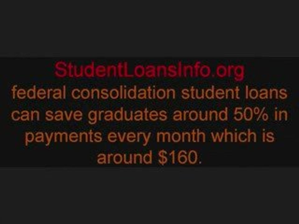 Student loans consolidation