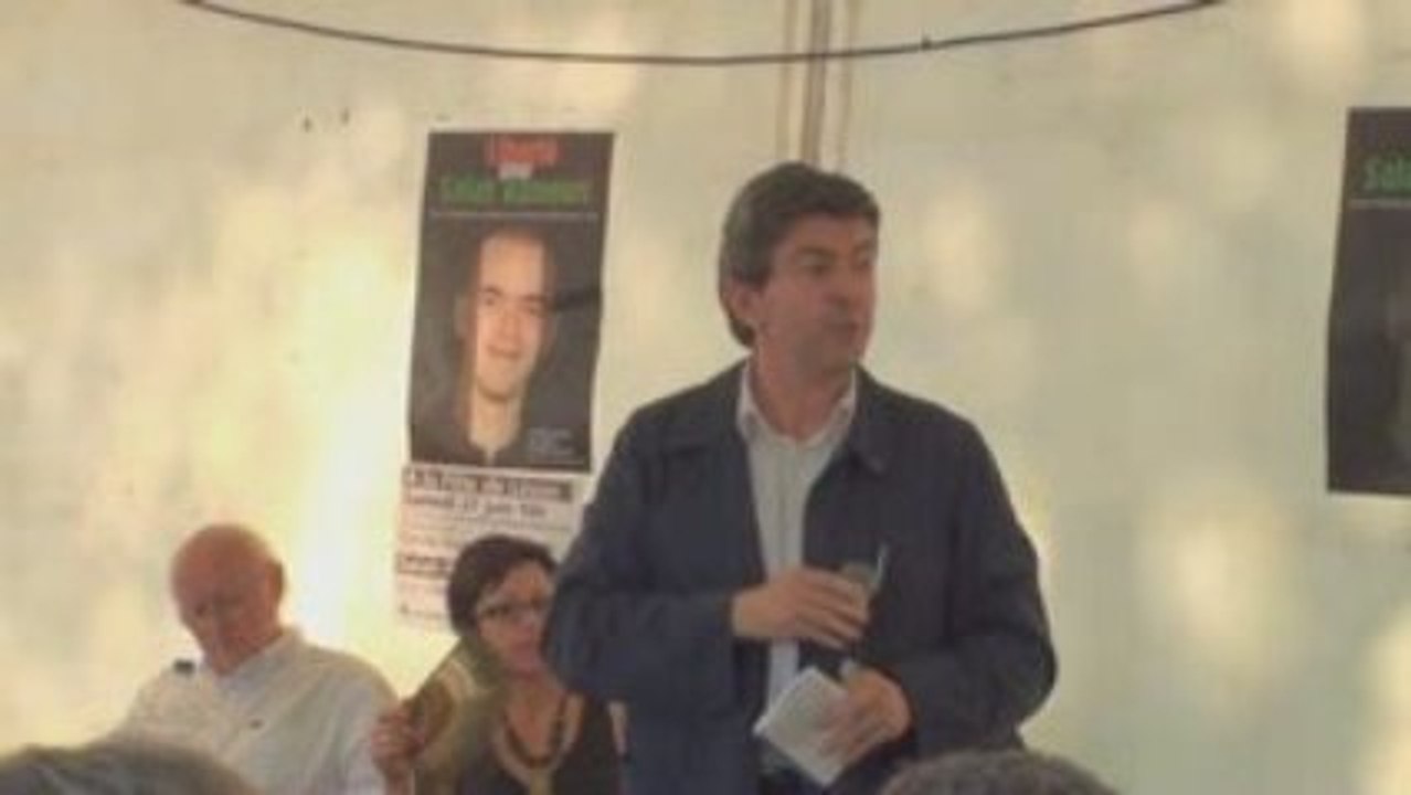 Jean Luc Mélenchon à la Fête du PCF de Lézan le 27 Juin 2009