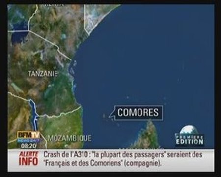 Airbus A310 crash au large des comores, le vol IY749