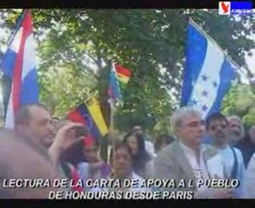 MANIFESTATION DE SOUTIEN AU PEUPLE D'HONDURAS