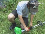 Using a grass trimmer, consider propane