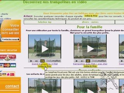 Choix trampoline en vidéo