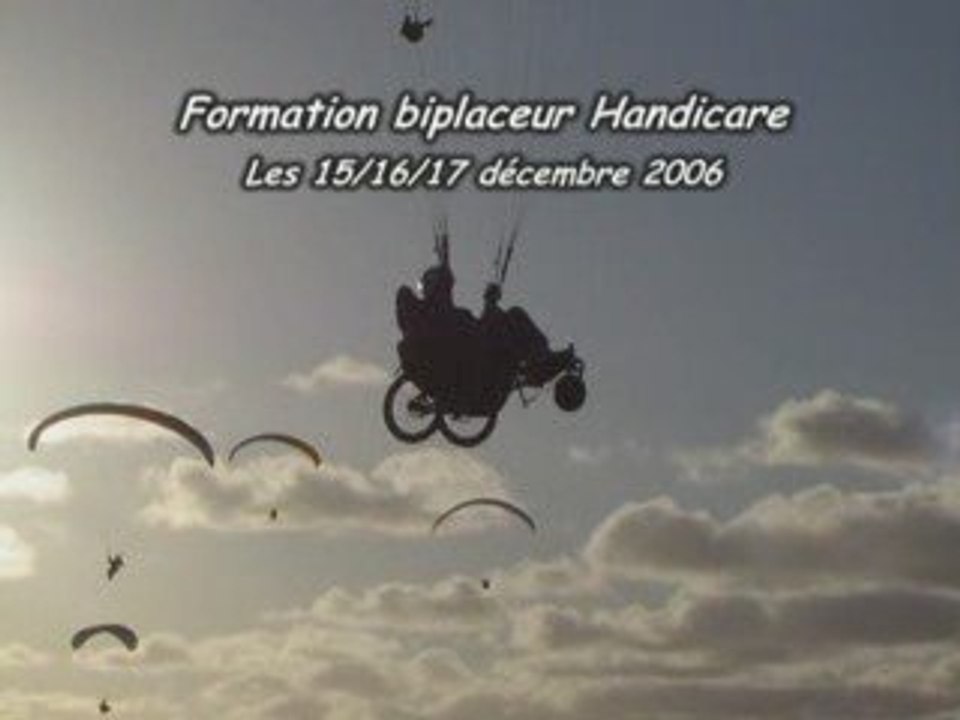 Formation pilote biplaceur handi parapente