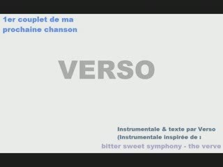 Verso - 1er couplet