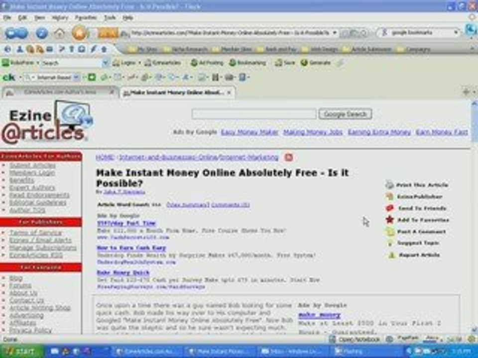 Make Instant Money Online Absolutely Free - Is it Possible?