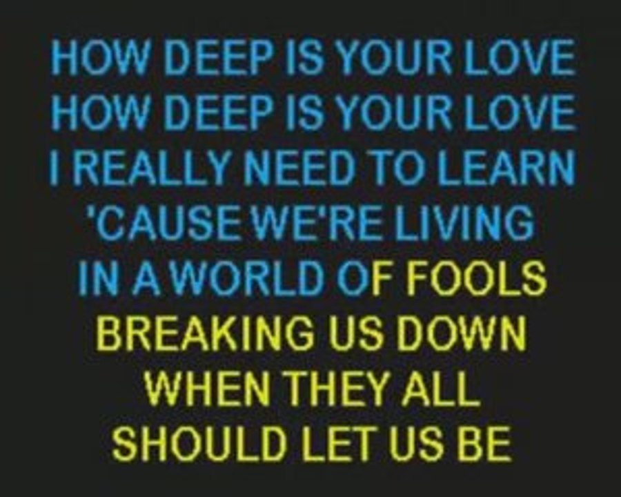 Bee gees - How deep is your love karaoke