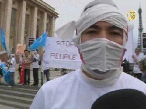 Китайских уйгуров поддерживают европейские демонстранты