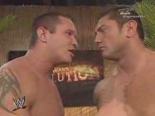 New Years Revolution - Batista Interview Orton Interupts