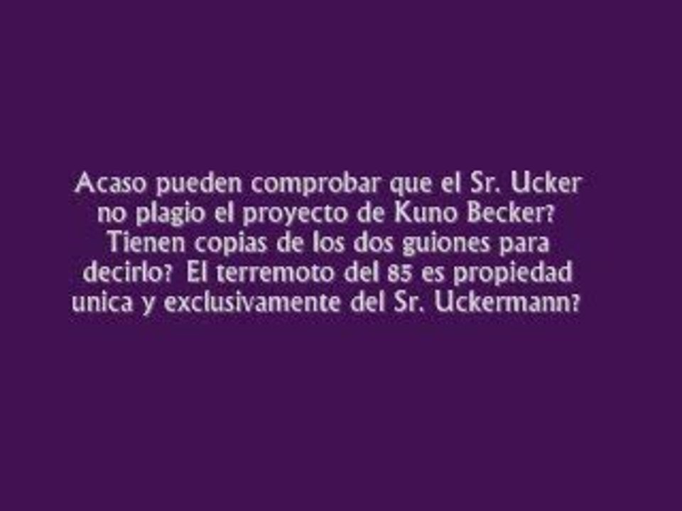 El Sr. Becker NO le copio idea de la pelicula 1985 al Sr. Uc