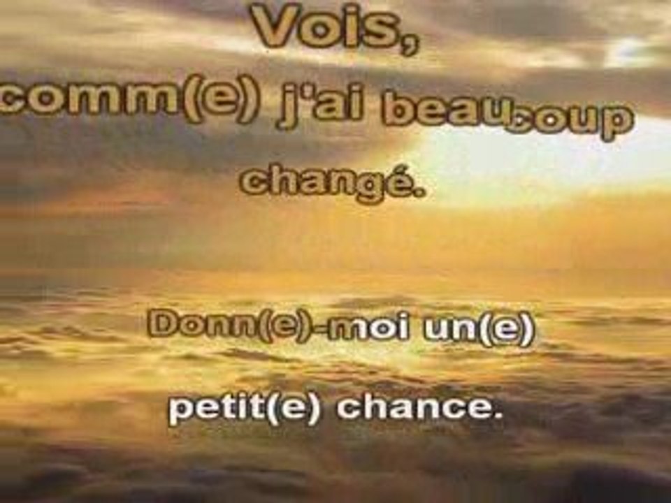 donne moi ma chance karaoke instrumental