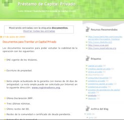 Documentos para solicitud de capital privado