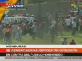 Represión en el aeropuerto de Tegucigalpa