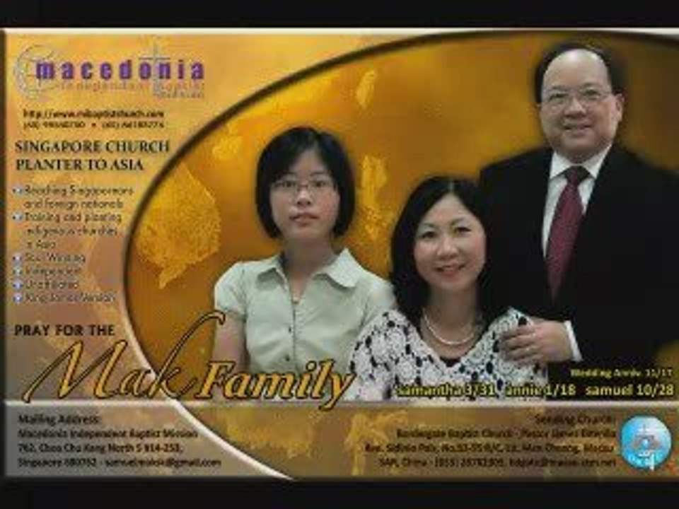 Pastor Mak's Survey Trip