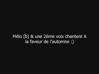 Mélo b & une 2ème voix - A la faveur de l'automne