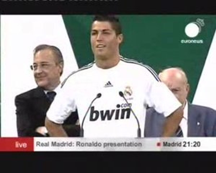 Présentation Cristiano Ronaldo Au Real Madrid