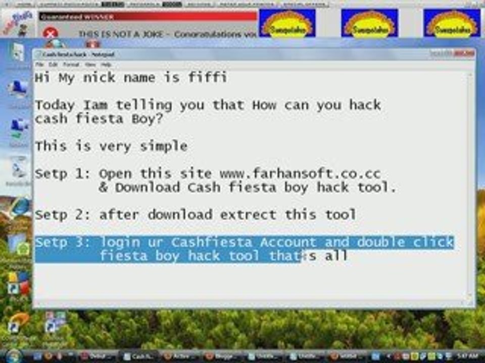 CashFiesta Boy Hack ,,,Amezing Hacking tool 100% workable