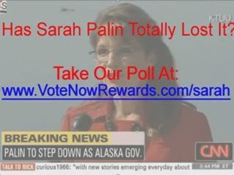 Sarah Palin Resignation Has Sarah Palin Lost it?