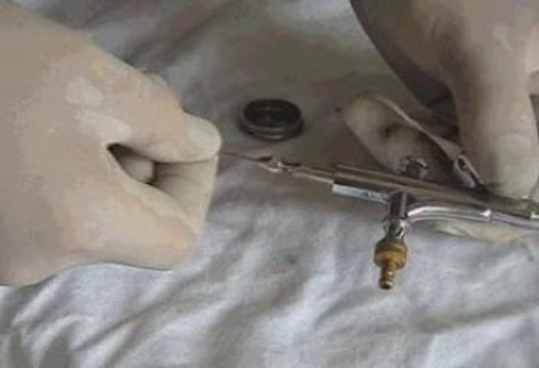 Cleaning a gravity feed airbrush, step by step