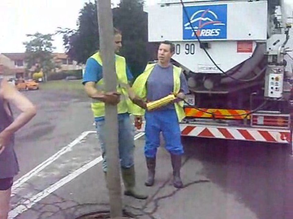 Tarbes innondations samedi 4 juillet 2009 hamau de l'Echez